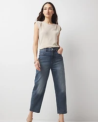 Petite Extra High-Rise Barrel Jean