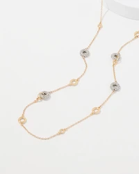 Pavé Rings Single Strand Necklace