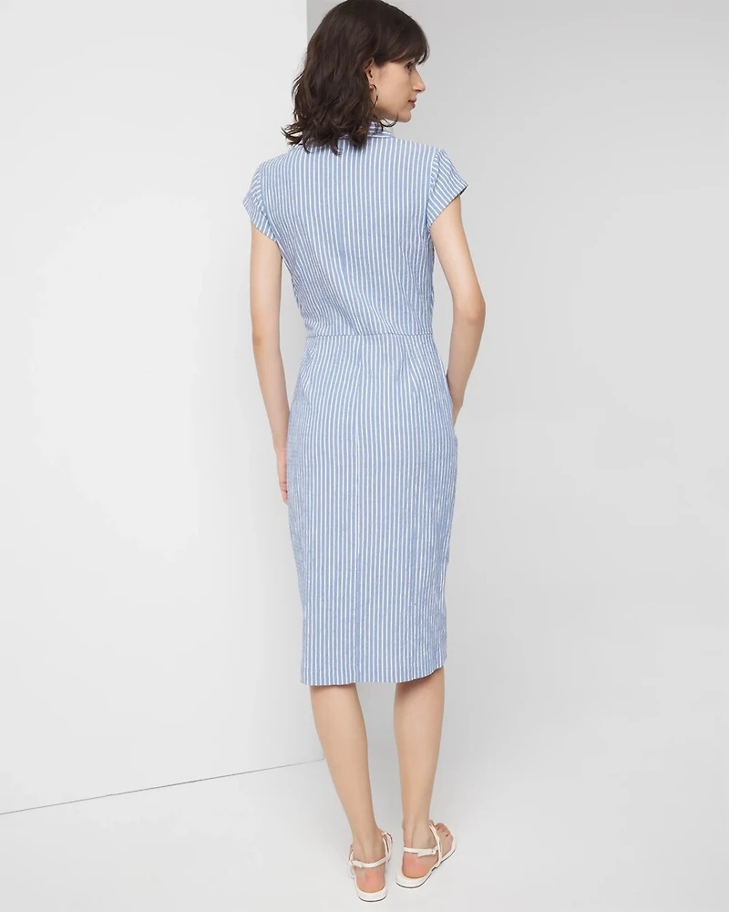 Short Sleeve Button Detail Dress