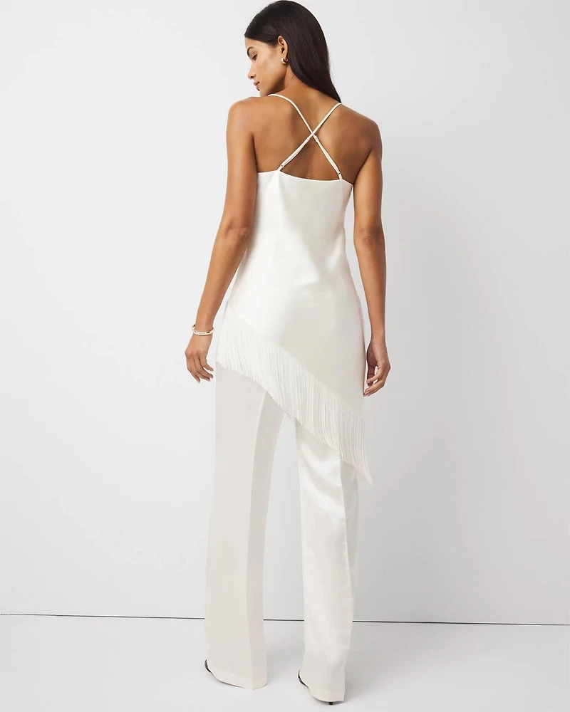 Fringe Satin Jumpsuit