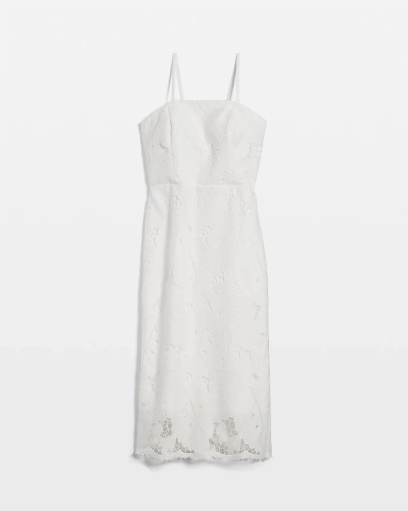 Lace Bustier Midi Dress