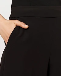 High-Rise Flat-Front Wide-Leg Pant