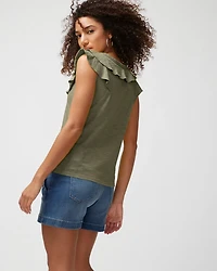 Ruffle Neck Tee