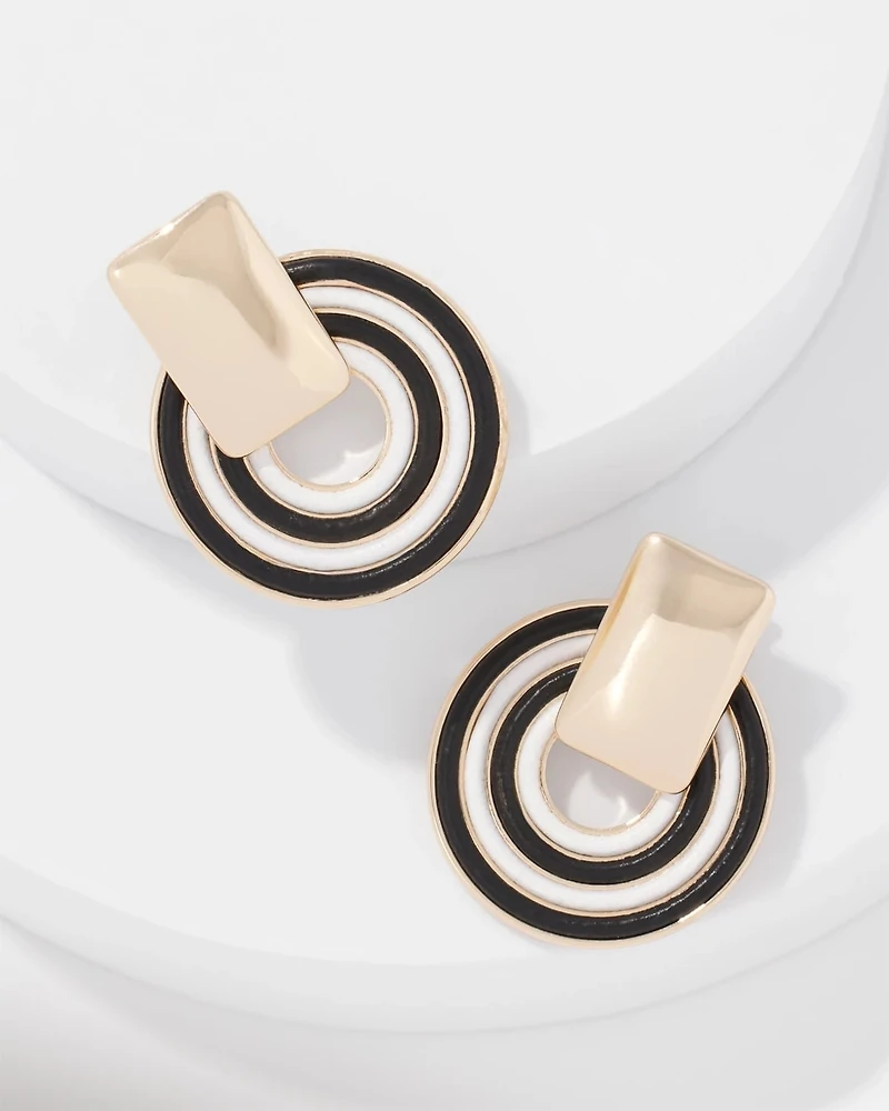Corded Inlay Drop Earrings