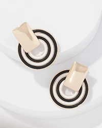 Corded Inlay Drop Earrings