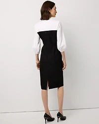 Poplin Shirt Sheath Dress