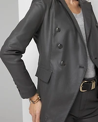 WHBM® Petite Coated Denim Studio Blazer