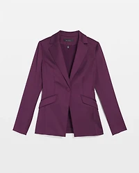 Petite One-Button Blazer Satin