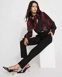 High-Rise Elle Slim Ankle Pant