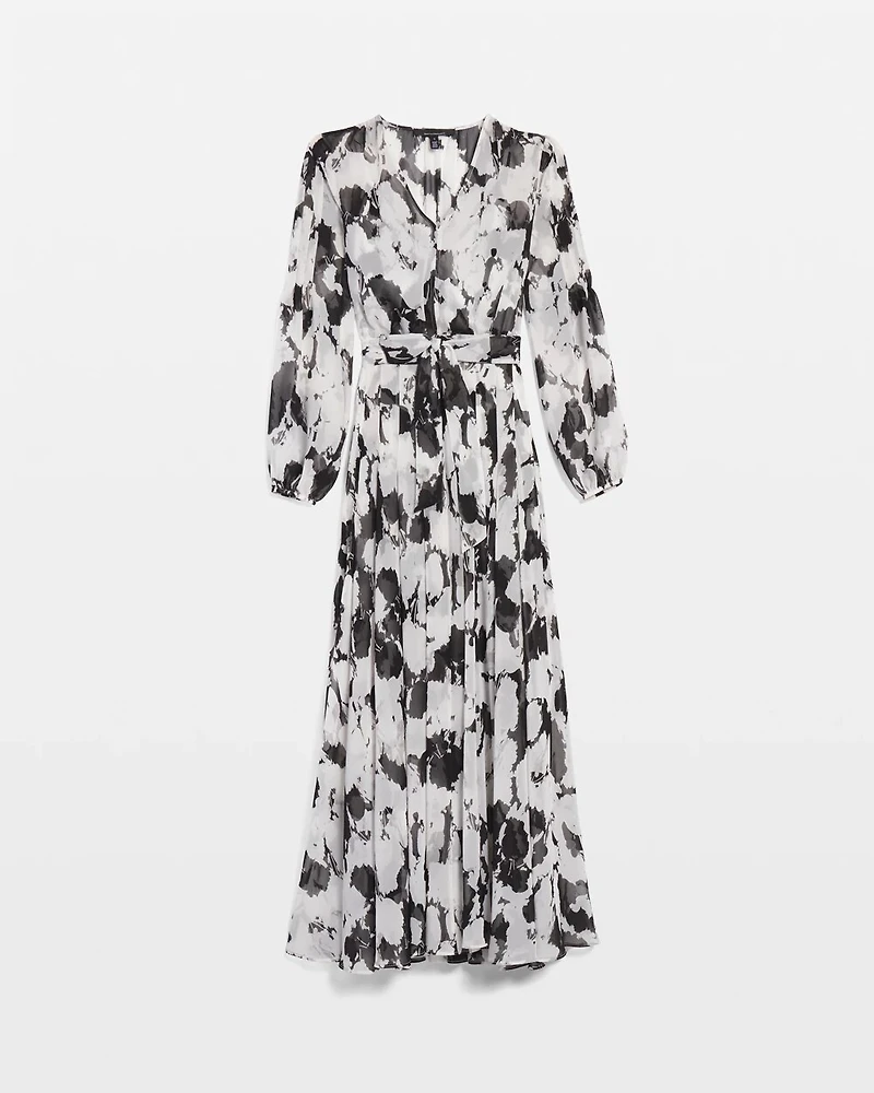 Petite Abstract Floral Maxi Dress