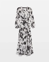 Petite Abstract Floral Maxi Dress