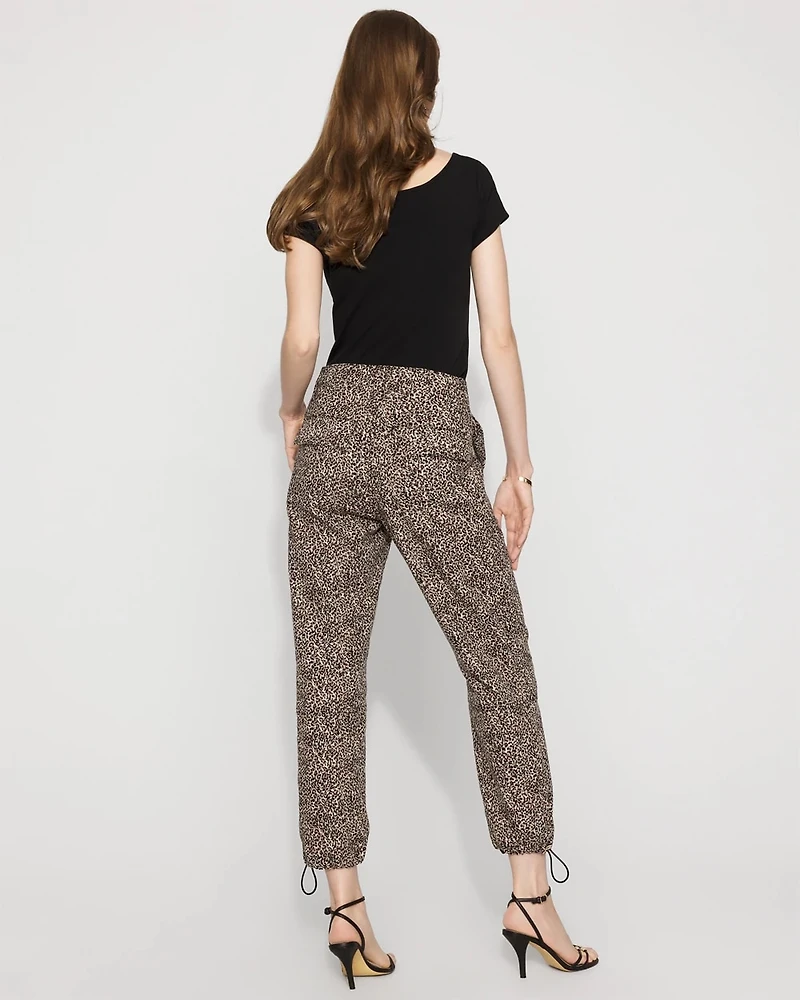 High-Rise Pret Leopard Relaxed Ankle Pant