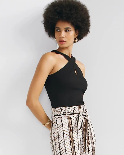 WHBM® FORME Rib Halter Top