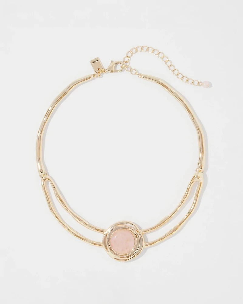 Rose Quartz Collar Necklace