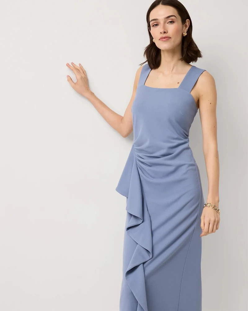 Square Neck Midi Dress