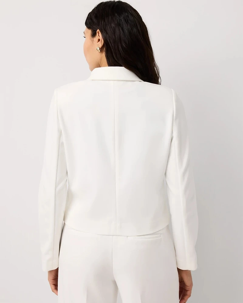 Knit Crepe Cropped Jacket
