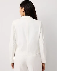 Knit Crepe Cropped Jacket