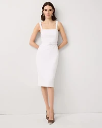Belted Midi Sheath Dress