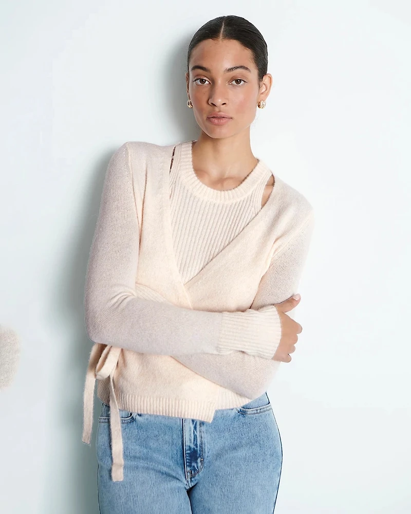 Tank + Tie-Waist Cardigan Set