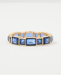 Dark Blue Glass Stone Stretch Bracelet
