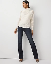 Zip Neck Sequin Knit Sweater