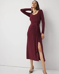 Tie-Waist Midi Dress