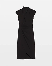 Petite Front Twist Sheath Dress