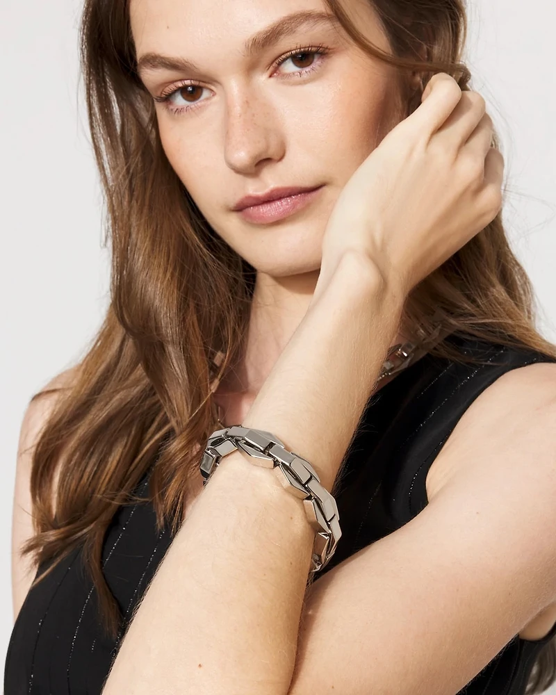 Geometric Links Stretch Bracelet
