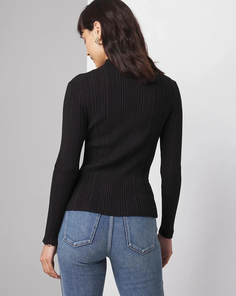Ribbed Mockneck Sweater
