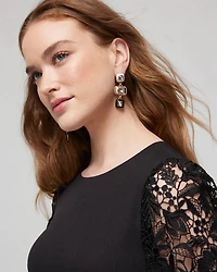 Lace Sleeve Shift Dress