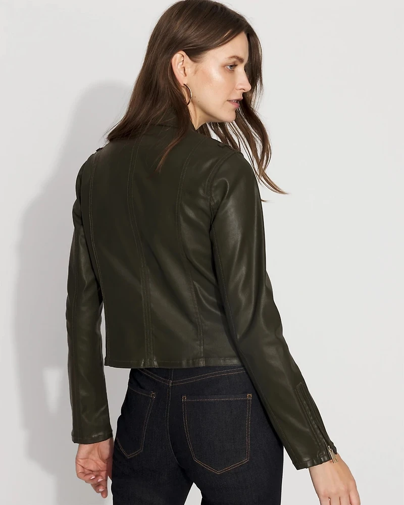 Coated Moto Jacket