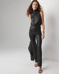Metallic Banded Bottom Top