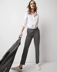 Petite Drawstring Poplin Shirt