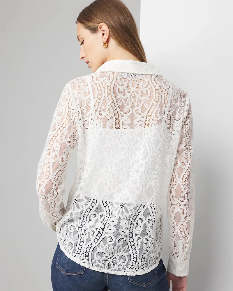 Long Sleeve Lace Shirt