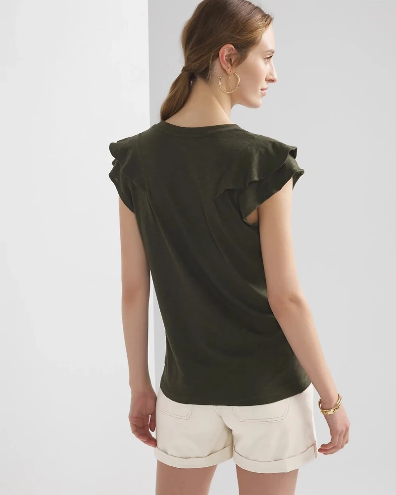 Ruffle Sleeve Tee
