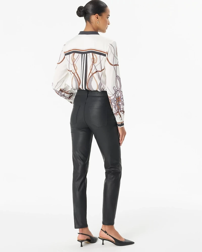 Petite Coated High-Rise Skinny Ankle Jeans