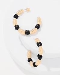 Corded Hoop Earrings