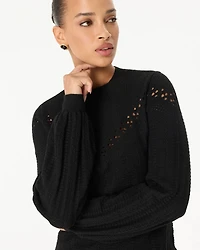 Mock Neck Long Sleeve Pullover Sweater