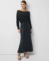 Petite Satin Slip Skirt