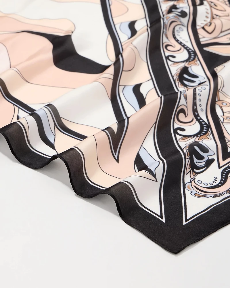 Abstract Print Square Scarf