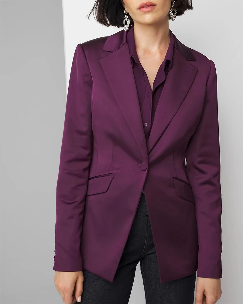 WHBM® One-Button Blazer in Satin