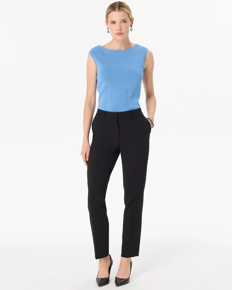 Petite Luxe Stretch Mid Rise Elle Slim Ankle Pant