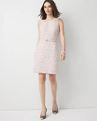 Petite Shimmery Tweed Mini Dress