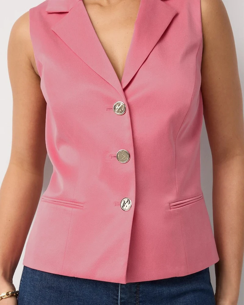 Petite Single-Breasted Vest