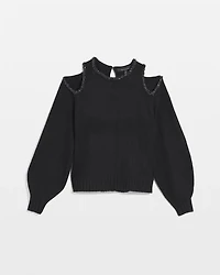 Embellished Cutout Sweater