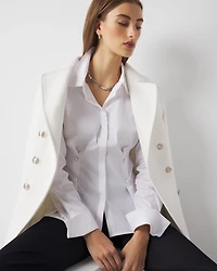 Tapered Waist Poplin Shirt