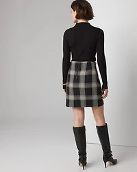 Plaid Mini Boot Skirt