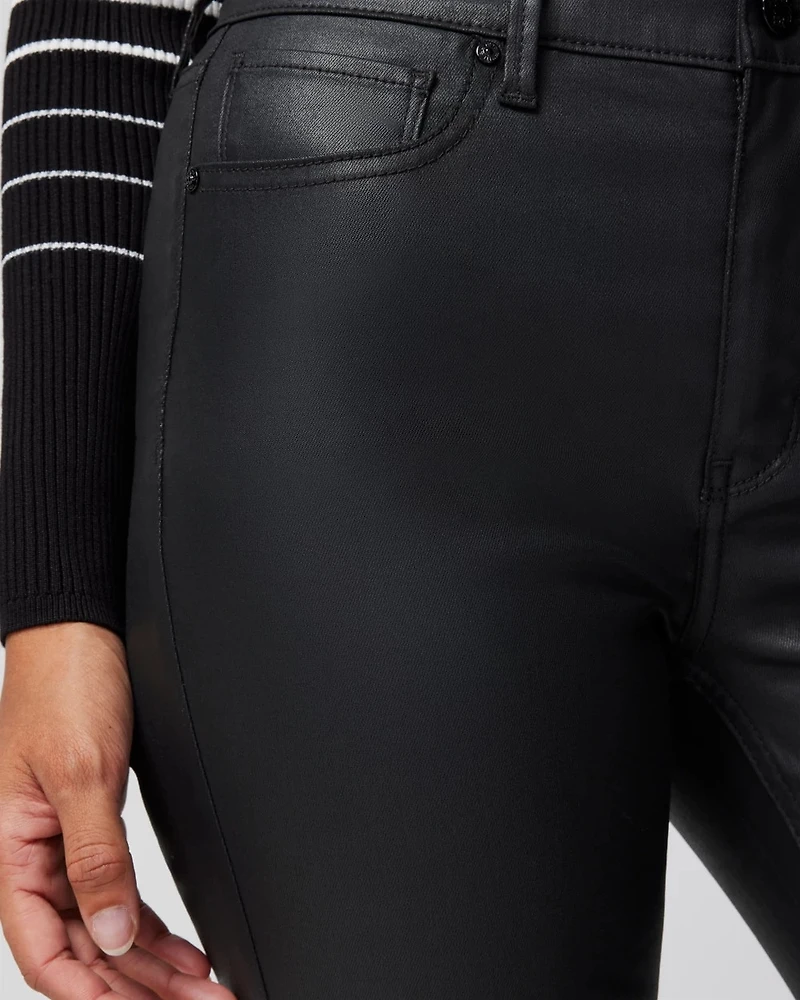 High Rise Coated Bootcut Jeans