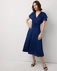 Flutter Sleeve Midi Dress