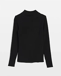 Essential Mock Neck Rib Sweater